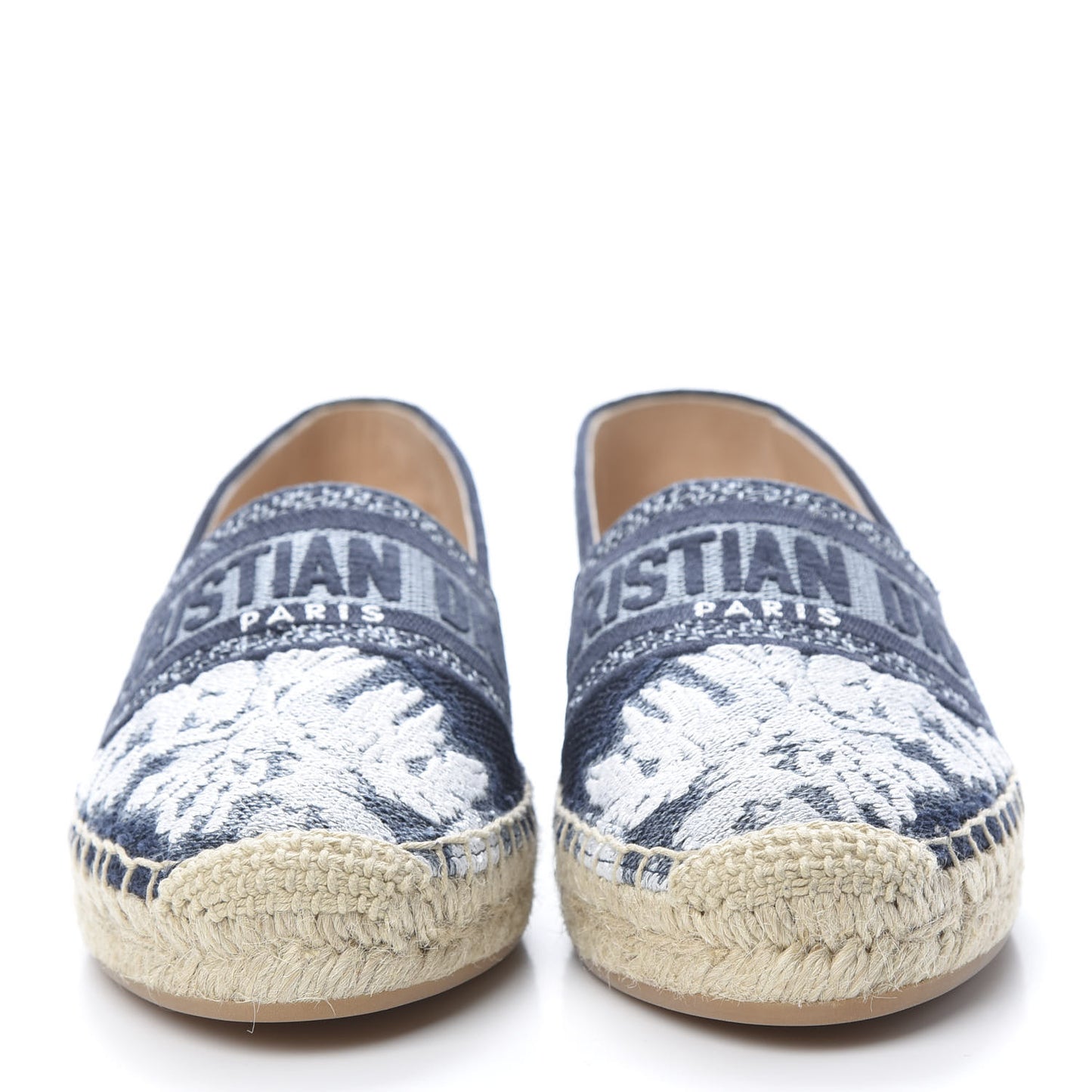 Canvas Tie and Dior Embroidered Granville 15mm Espadrilles 36.5 Denim