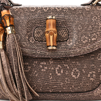 Gucci Lizard Medium New Bamboo Top Handle Bag Pink 8 of 11