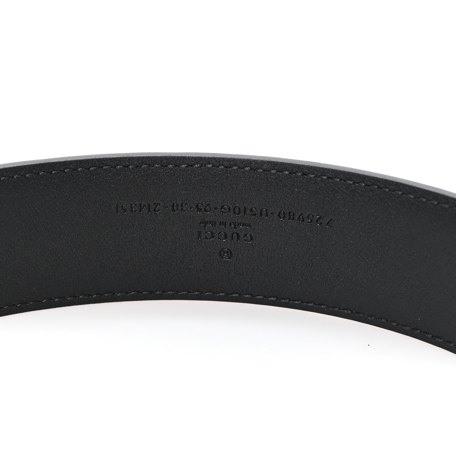Gucci Ciny Calfskin Lux Torchon 35mm Belt 95 38 Black 3 of 4