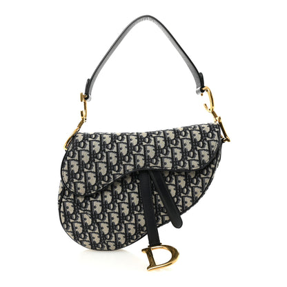Christian Dior Oblique Saddle Bag Blue 1 of 10