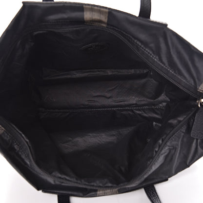 Fendi Nylon Calfskin Romano Selleria Villa Borghese Tote Black 6 of 9