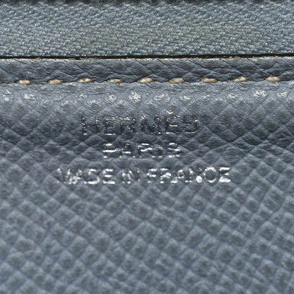 Hermes Epsom Azap Wallet Bleu Lin 6 of 14