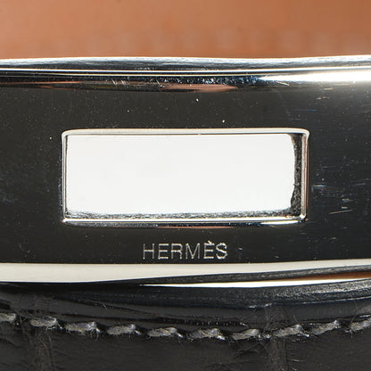 Hermes Matte Alligator Kelly Double Tour Bracelet Small Graphite 7 of 9