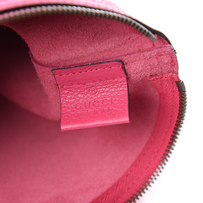 Gucci Pebbled Calfskin Medium Logo Portfolio Clutch Box Pink Green 7 of 8