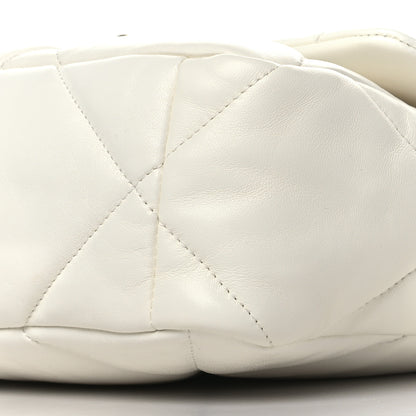 Chanel Lambskin Quilted Large Chanel 19 Flap White 9 of 10