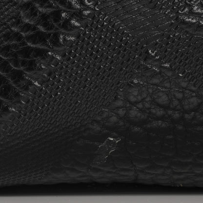 Burberry Heritage Grain Check Embossed Medium Dewsbury Tote Black 6 of 9