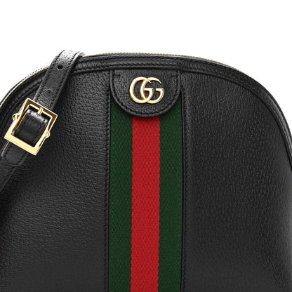 Gucci Calfskin GG Web Small Ophidia Dome Shoulder Bag Black 8 of 10