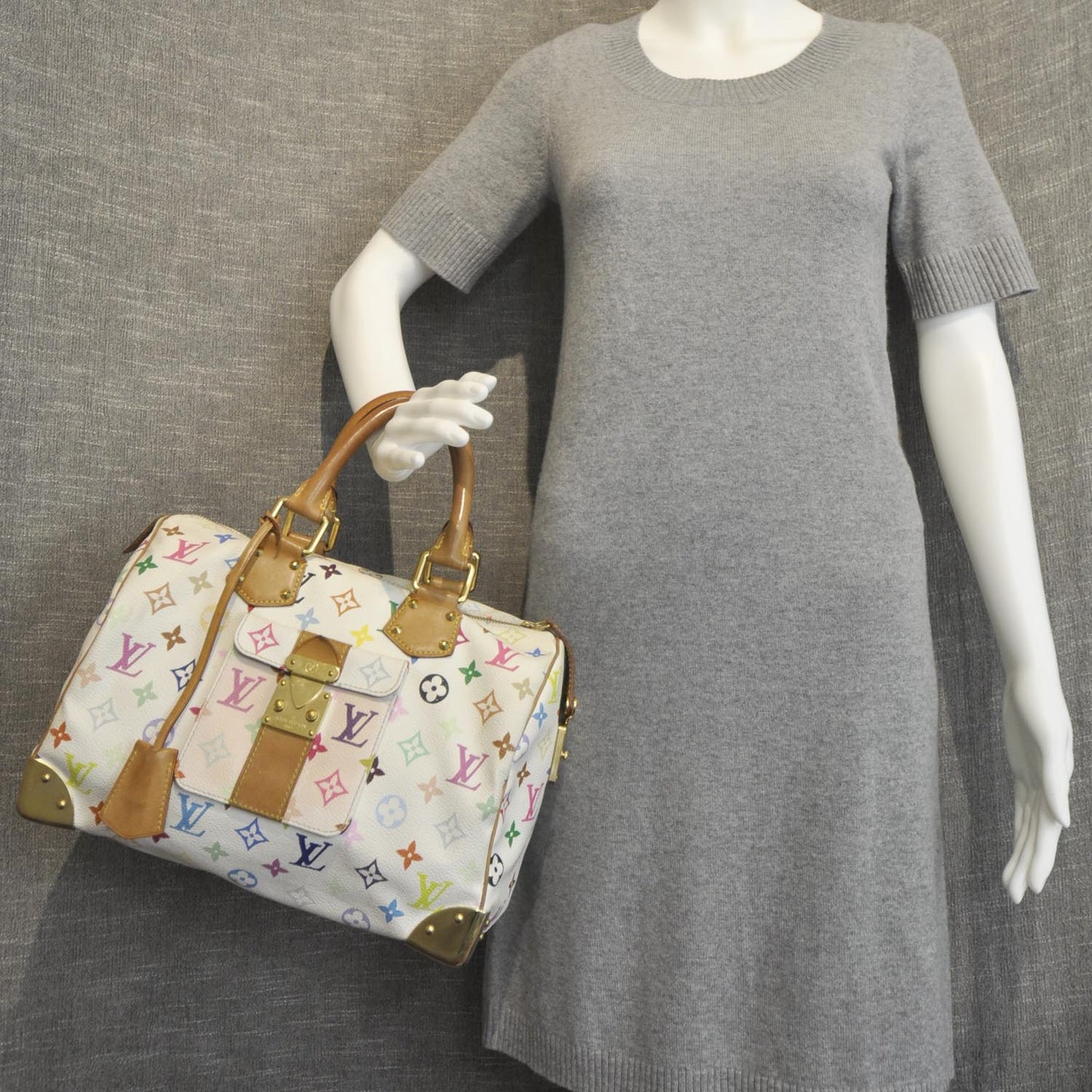 Monogram Multicolor Speedy 30 White