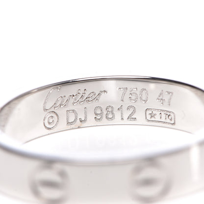 Cartier 18K White Gold 3.5mm LOVE Wedding Band Ring 47 4 4 of 4