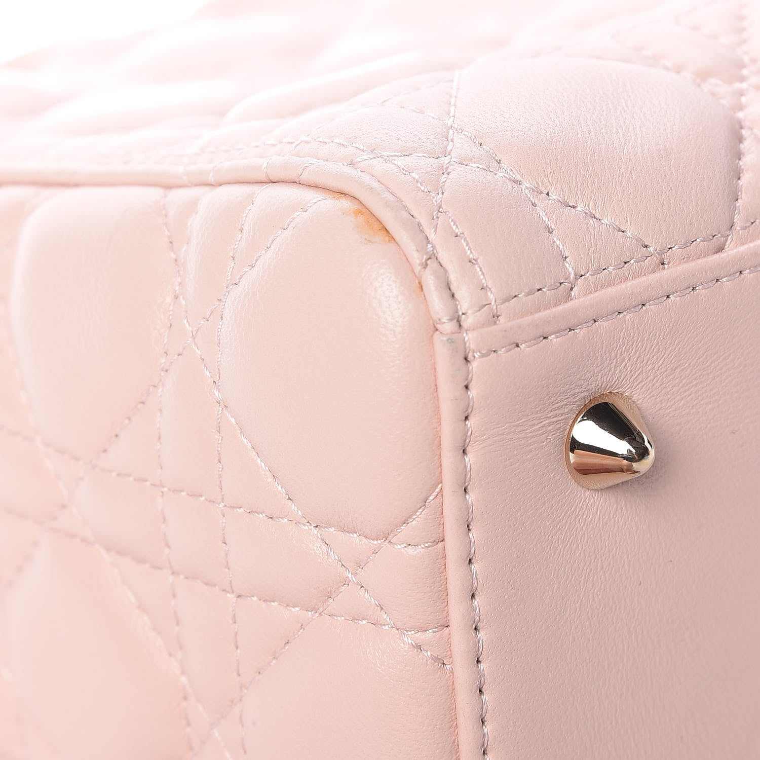 Christian Dior Lambskin Cannage Medium Lady Dior Light Pink 11 of 13