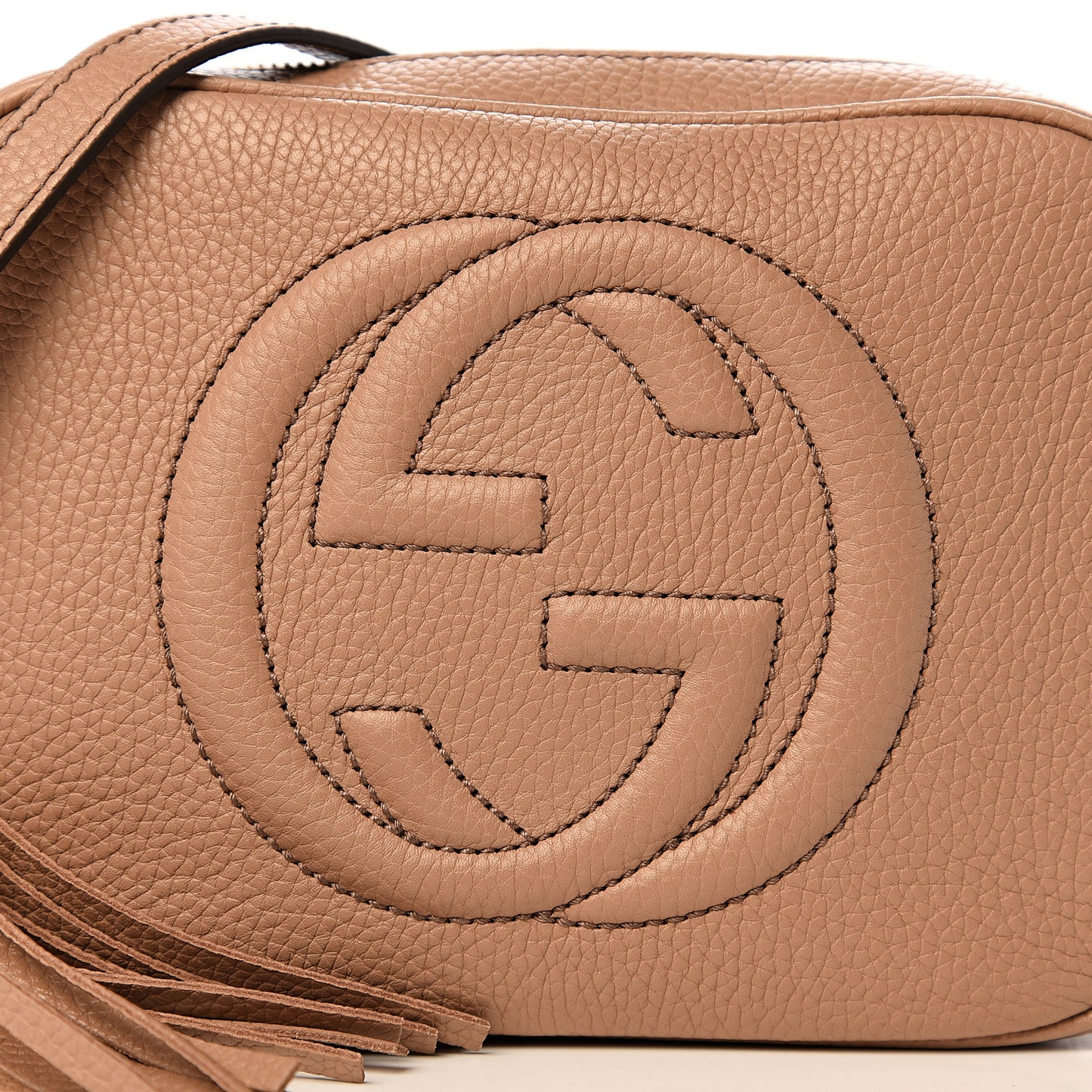 Pebbled Calfskin Small Soho Disco Bag Camelia