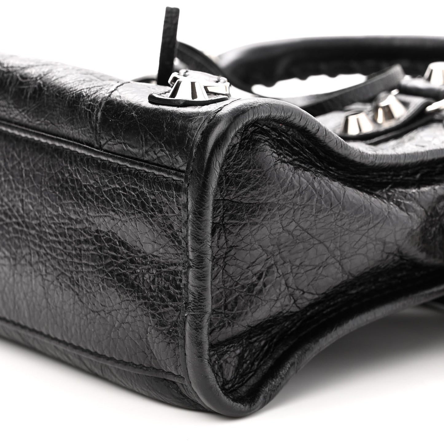 Agneau Classic Silver Hardware Mini City Black