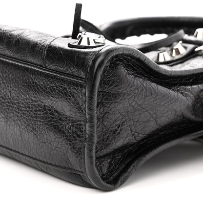 Balenciaga Agneau Classic Silver Hardware Mini City Black 9 of 9