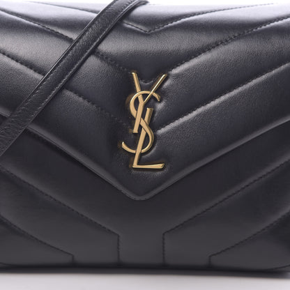 Saint Laurent Calfskin Y Quilted Monogram Toy Loulou Crossbody Bag Black 9 of 10