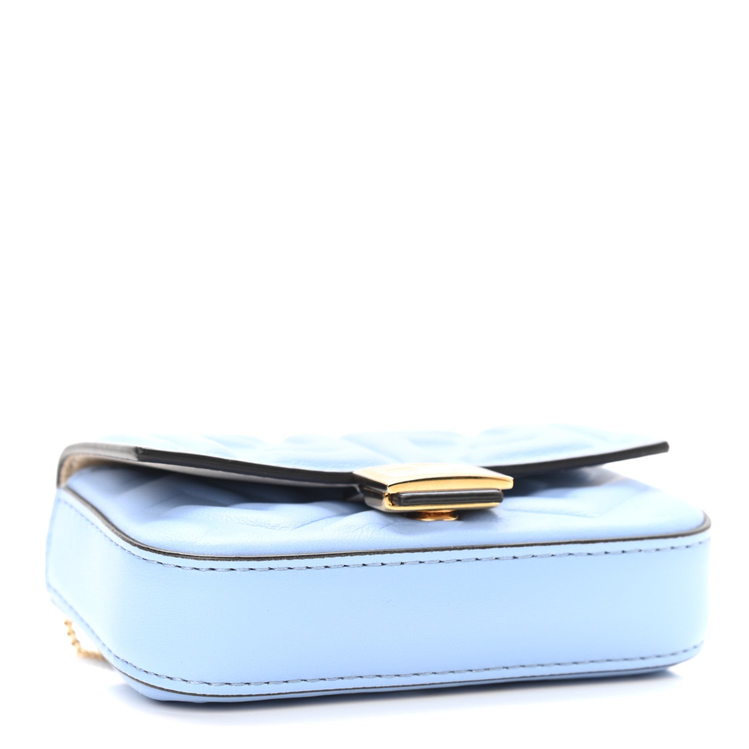 Fendi Nappa Matisse FF Embossed Nano Baguette Charm Placid Blue 4 of 8