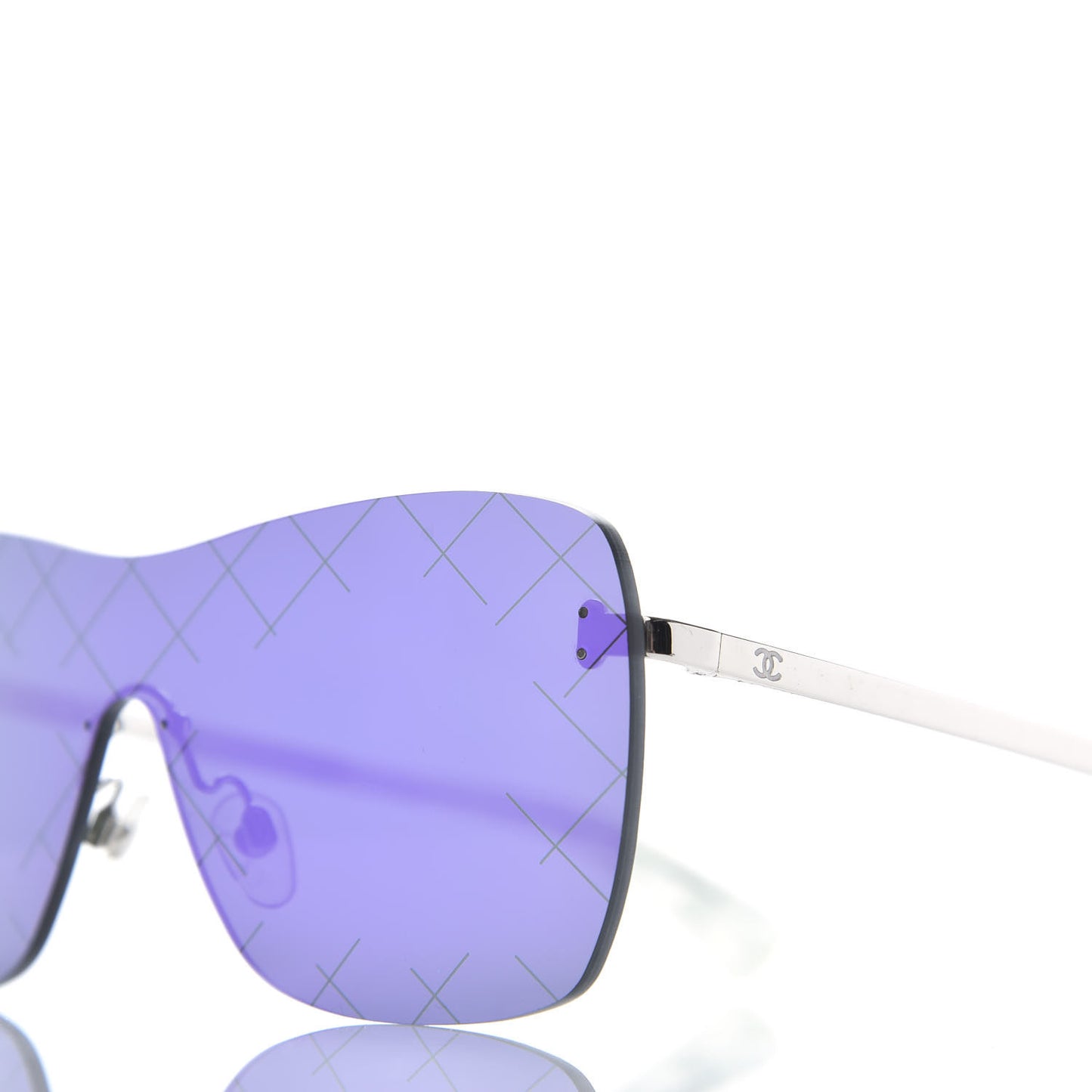 Shield Runway Sunglasses 4215 Silver Purple