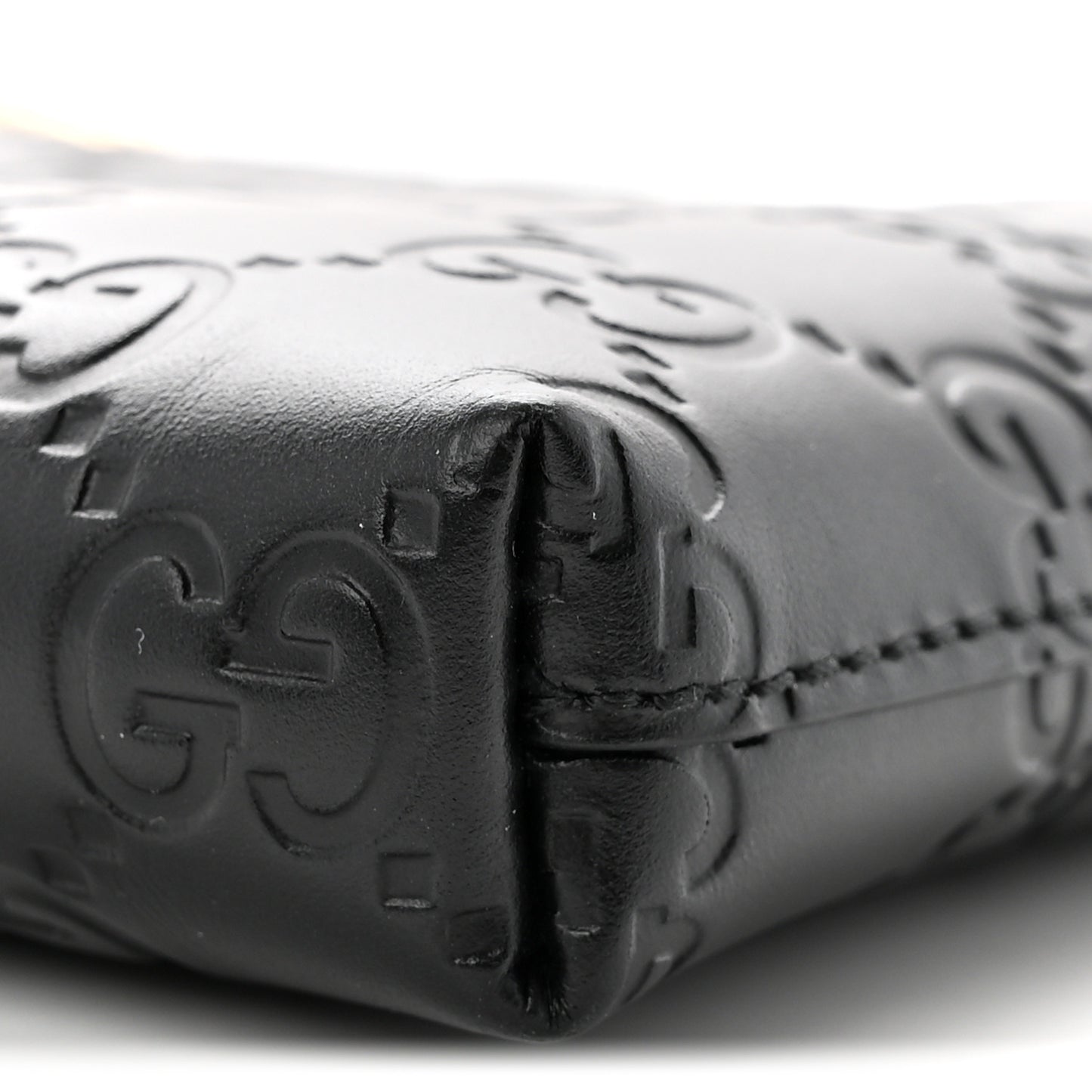 Guccissima Signature Wrist Wallet Black