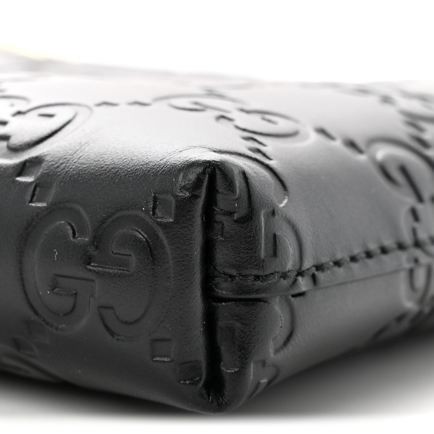 Gucci Guccissima Signature Wrist Wallet Black 10 of 10