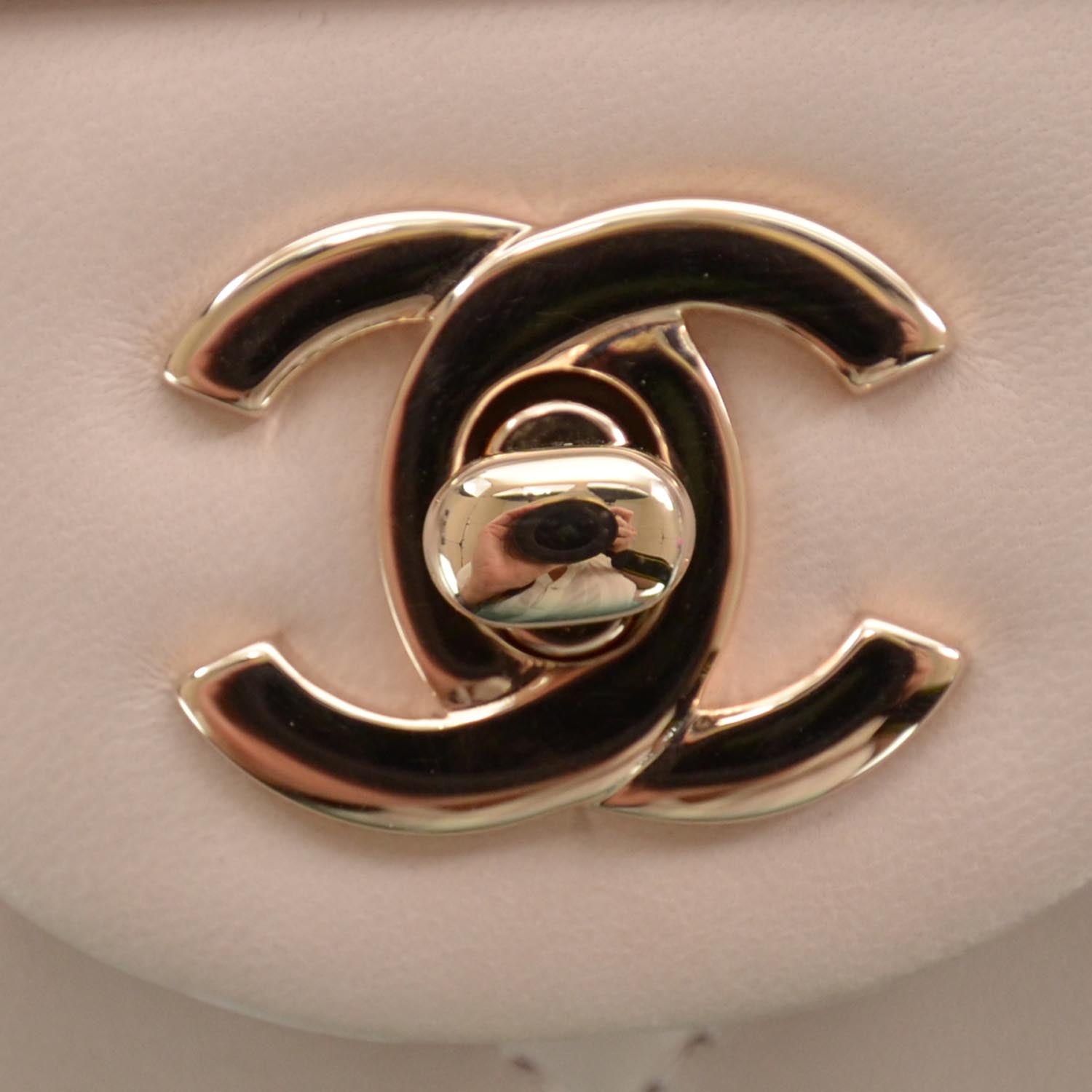 Chanel Lambskin Quilted Clutch Flap Pink 5 of 9