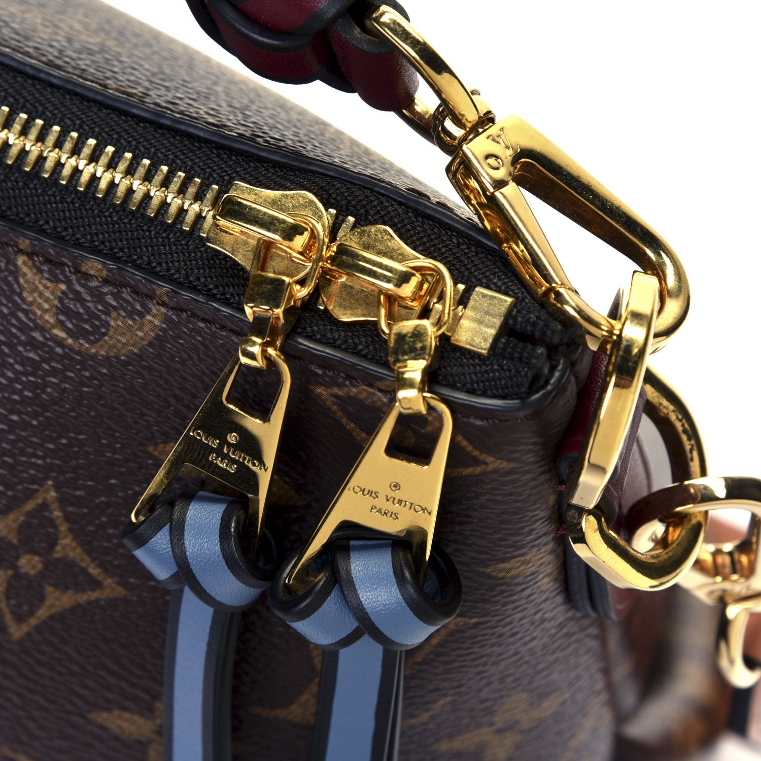 Louis Vuitton Monogram Beaubourg Hobo Mini Bordeaux Red Peach Safran Blue Jean Blue 10 of 10