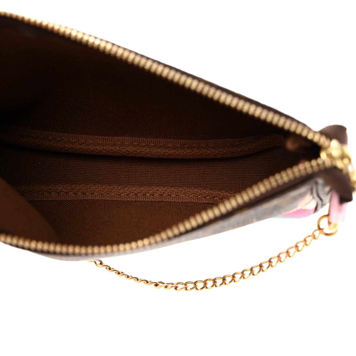 Monogram 2016 Christmas Animation Mini Pochette Accessories Rose Ballerine