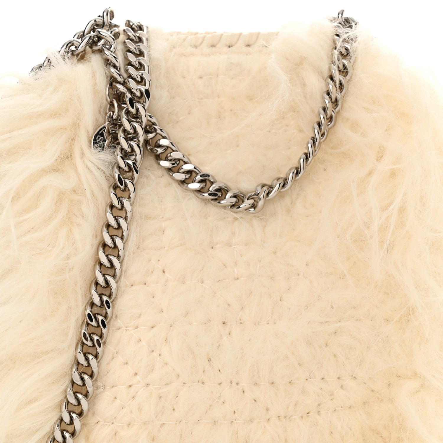 Stella McCartney Eco Fur Tiny Falabella Tote Ivory 7 of 9