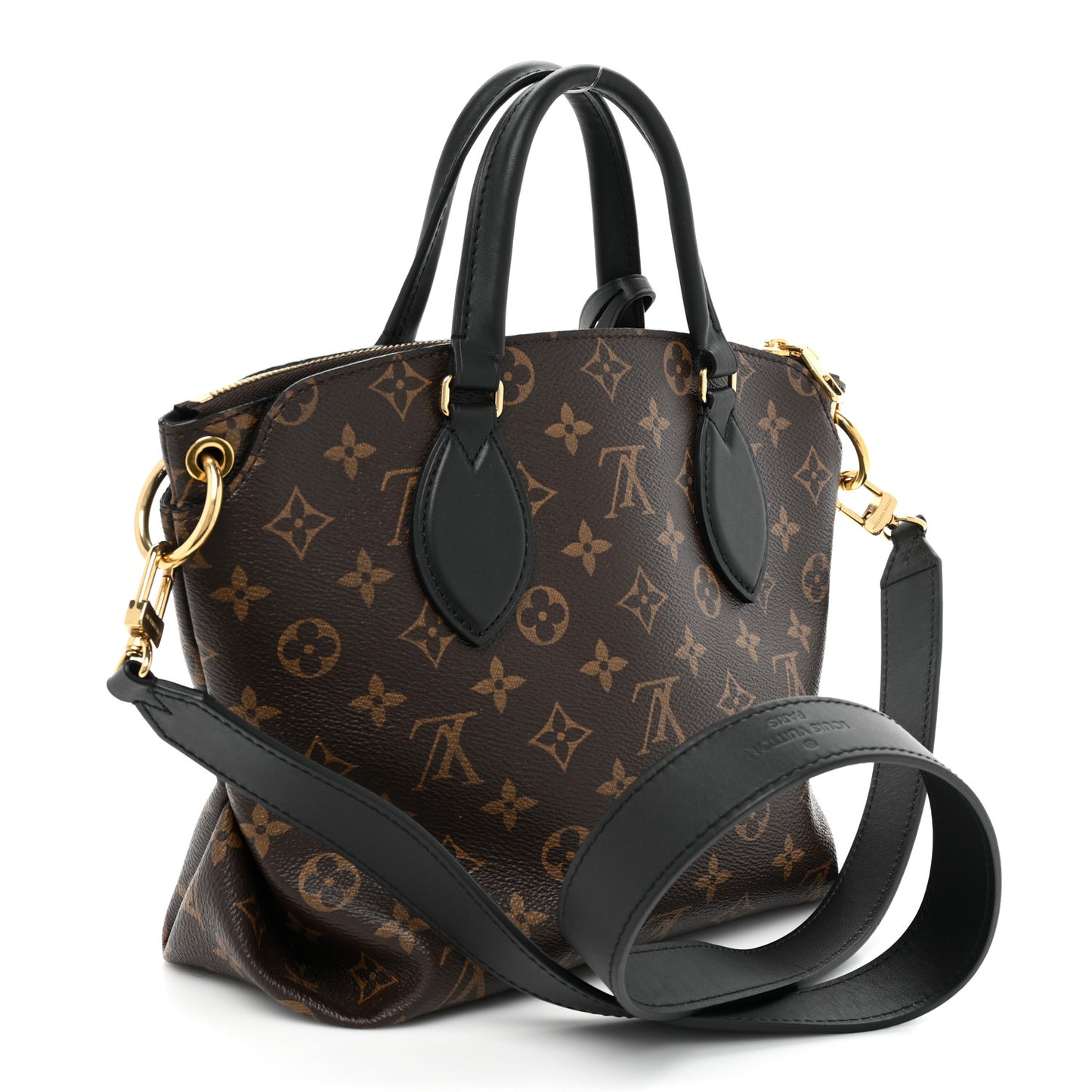 Monogram Flower Zipped Tote PM Black