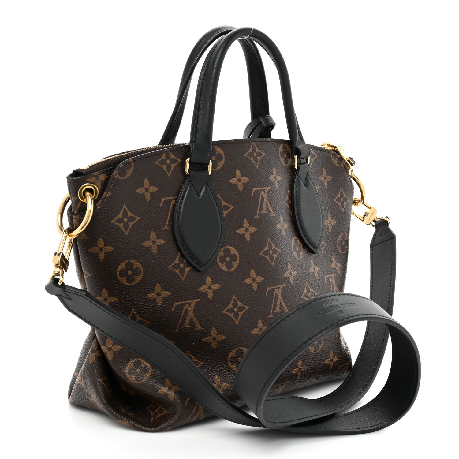Louis Vuitton Monogram Flower Zipped Tote PM Black 2 of 11