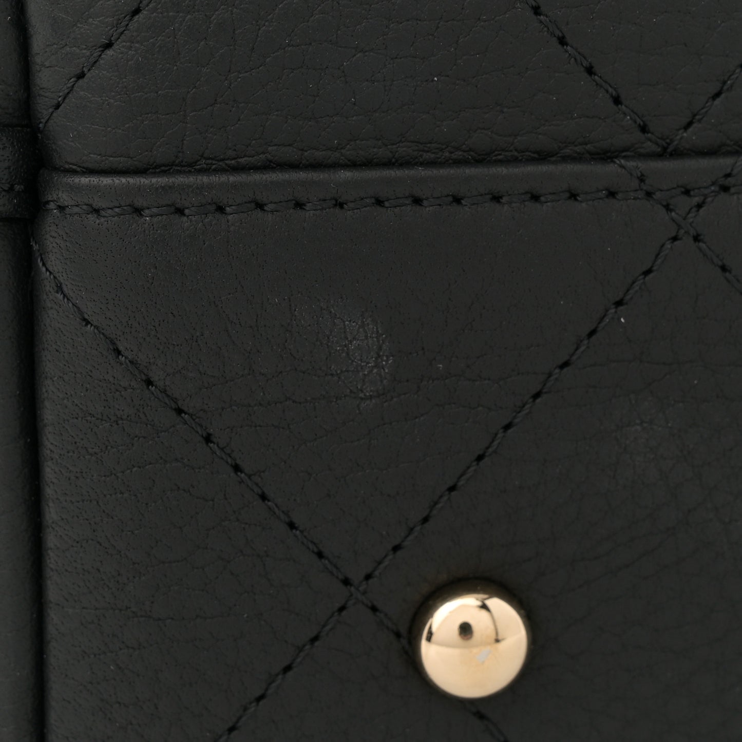 Bullskin Stitched Medium Shopping Bag Black