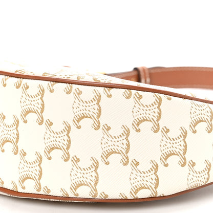 Celine Canvas Calfskin Ava Triomphe Shoulder Bag White 11 of 11