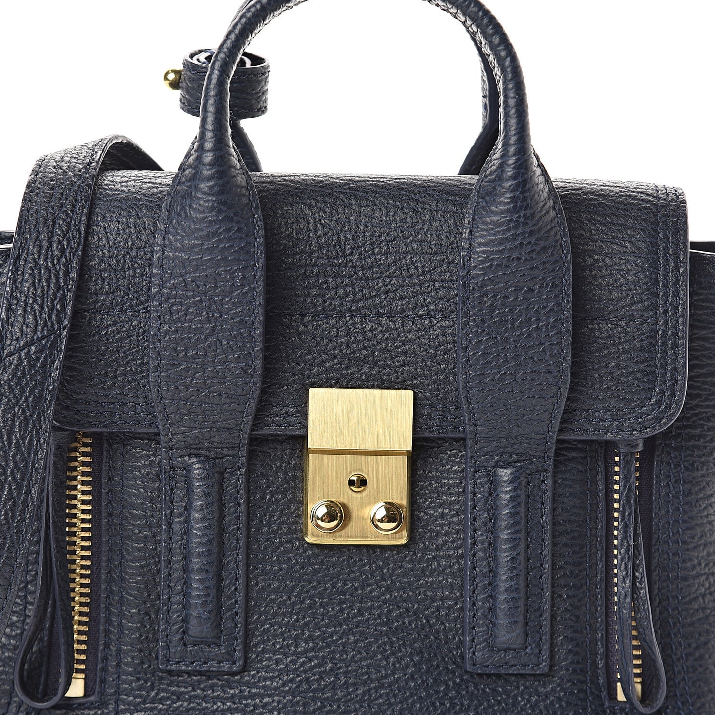 3.1 Textured Calfskin Mini Pashli Satchel Ink