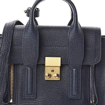 3.1 Phillip Lim 3.1 Textured Calfskin Mini Pashli Satchel Ink 6 of 8