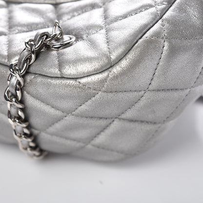 Chanel Metallic Lambskin Quilted Large In Seoul Backpack Silver 10 of 11
