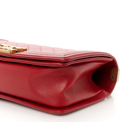 Chanel Lambskin Quilted Medium Boy Flap Red 10 of 10
