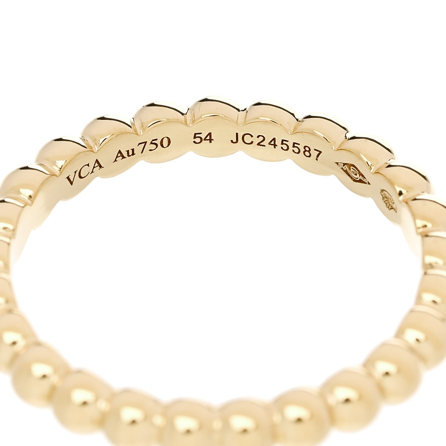 18K Yellow Gold Small Perlee Ring 54 6.75