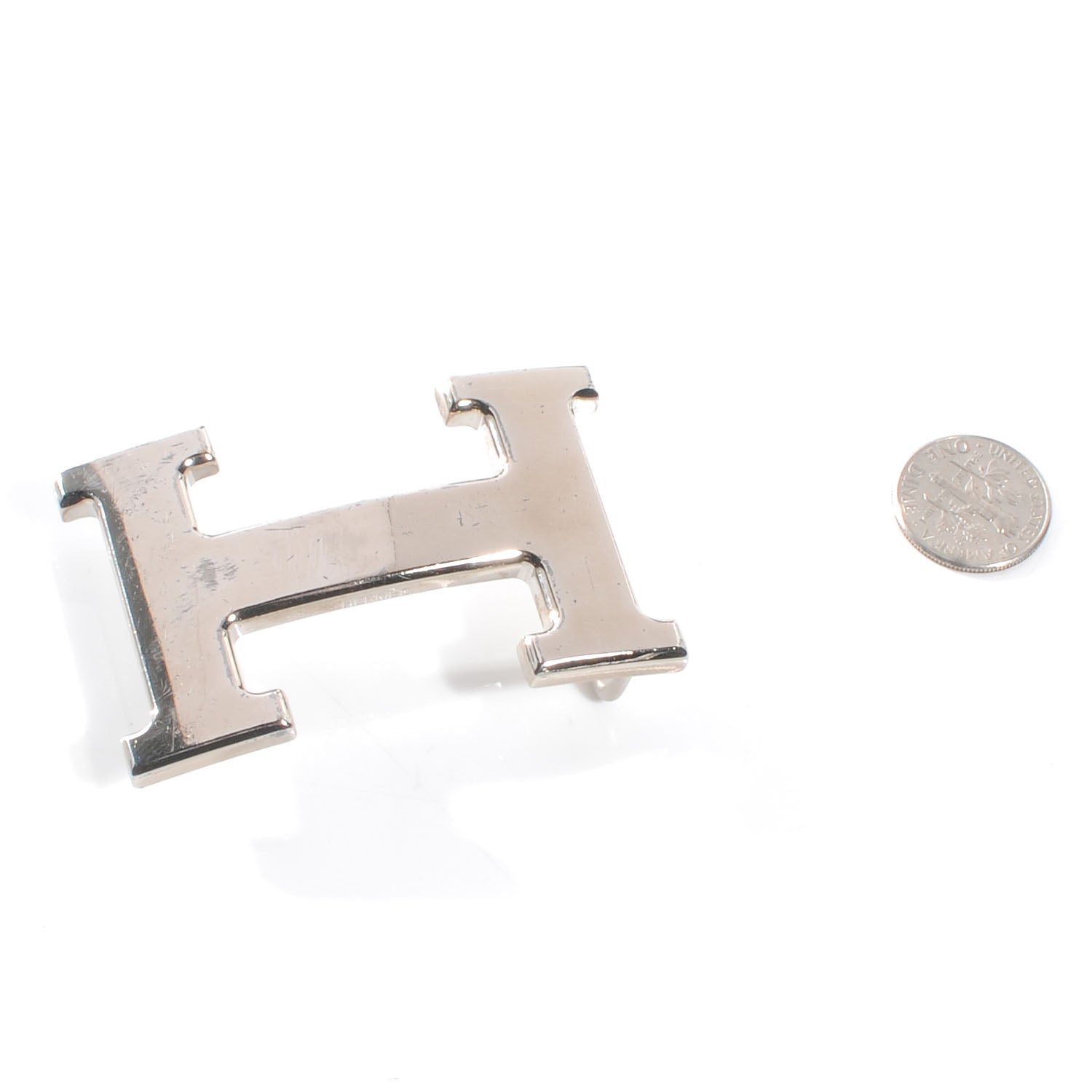 Hermes 32mm Palladium H Belt Buckle Silver 2 of 5