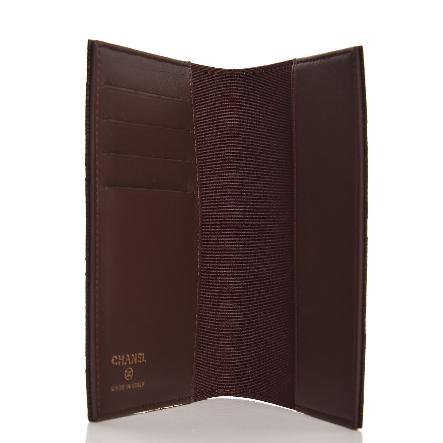Caviar Quilted Passport Holder Black