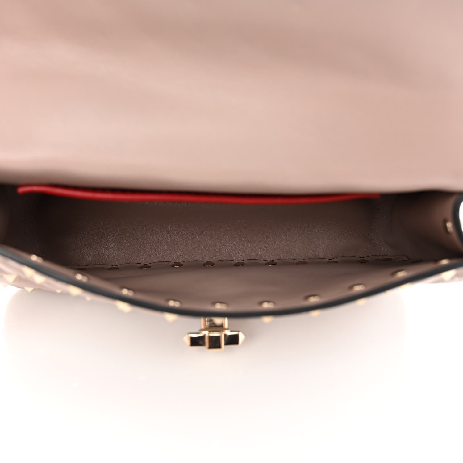 Valentino Garavani Nappa Small Rockstud Spike Shoulder Bag Poudre 5 of 10