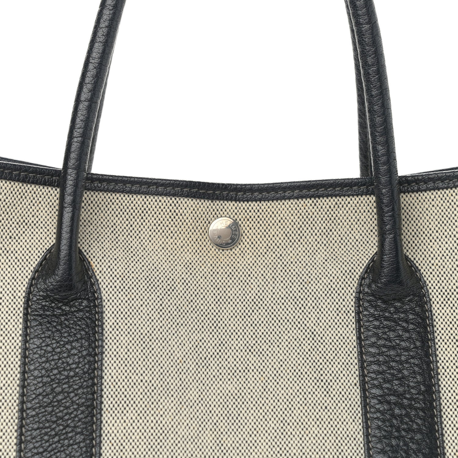 Hermes Twill H Negonda Garden Party 36 MM Tote Ecru Black 7 of 12