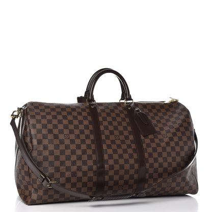 Louis Vuitton Damier Ebene Keepall Bandouliere 55 4 of 15