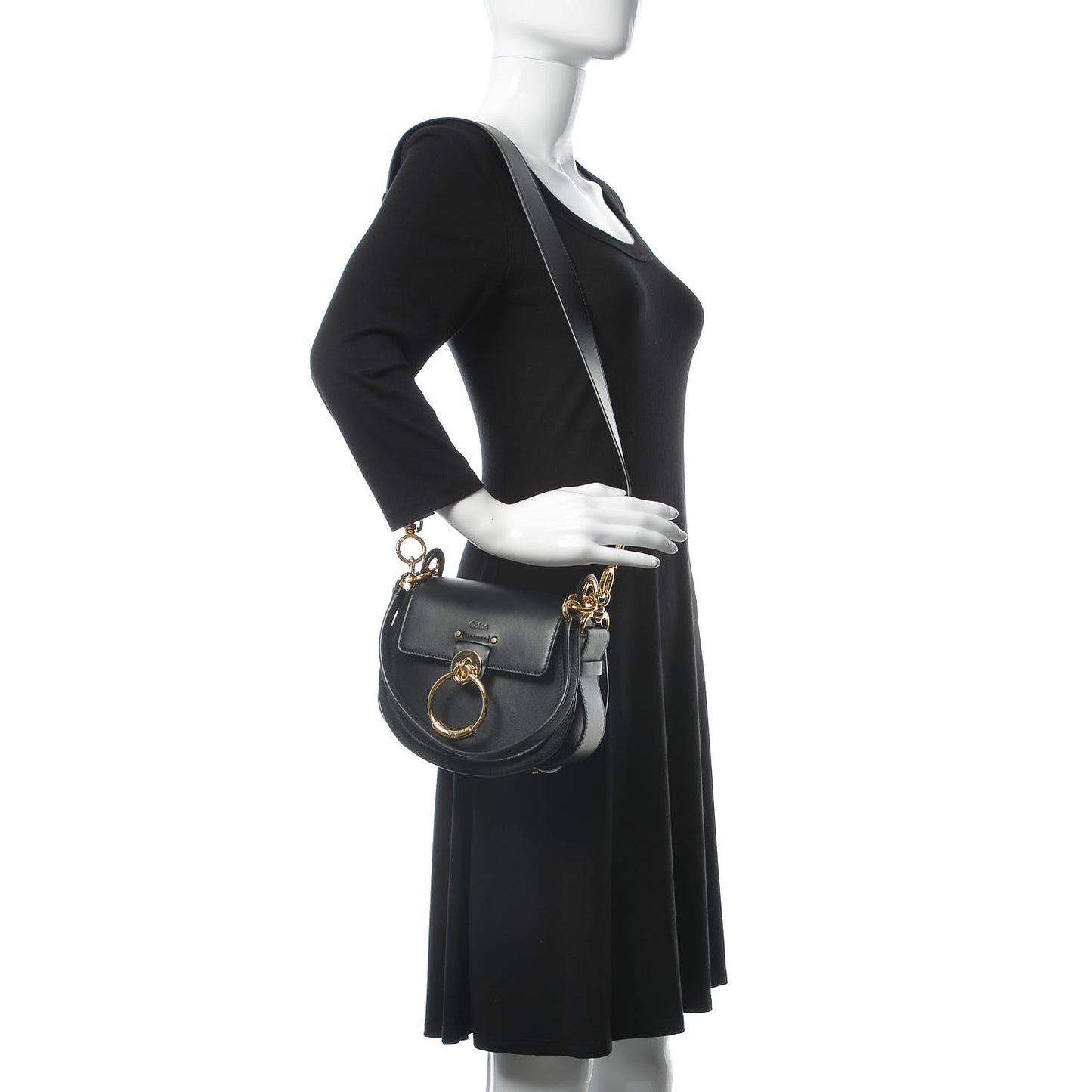 Calfskin Small Tess Bag Black
