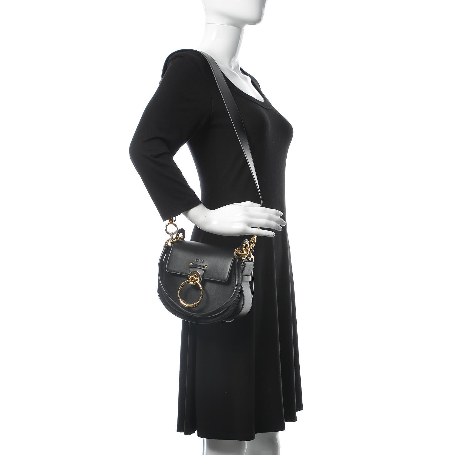 Chloe Calfskin Small Tess Bag Black 2 of 6