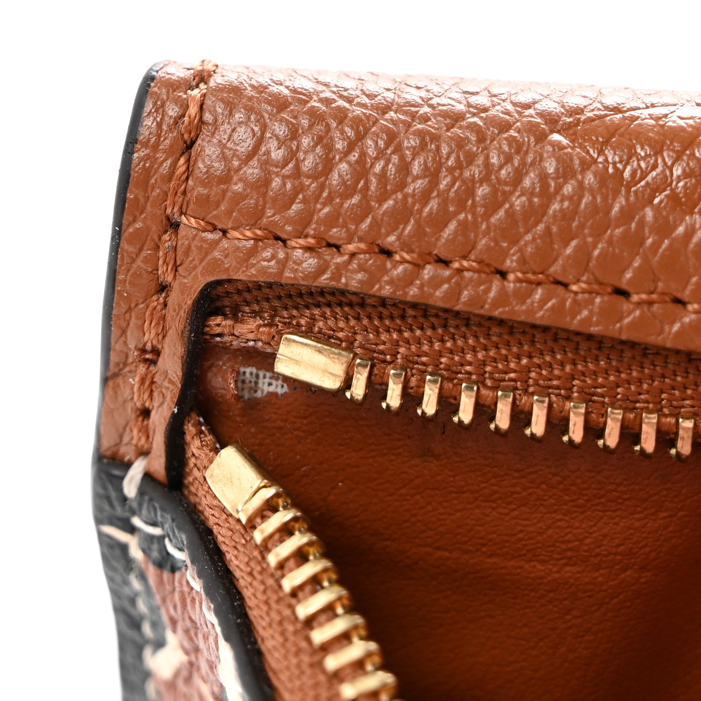 Empreinte Monogram Giant Wild At Heart Key Pouch Caramel