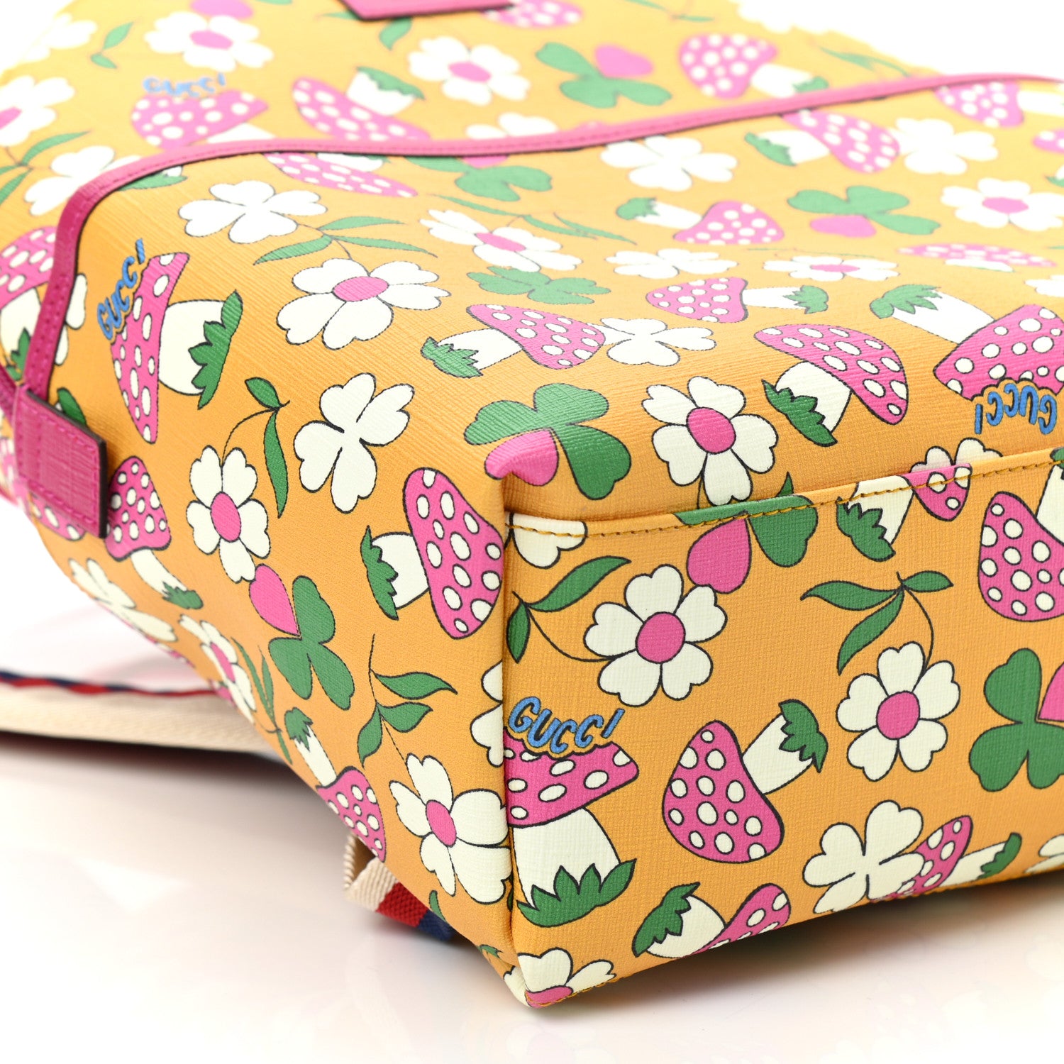 Gucci Canvas Childrens Flower Mushroom Print Backpack 10 of 12