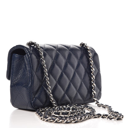 Chanel Caviar Quilted Extra Mini Flap Blue 3 of 7
