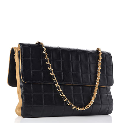 Chanel Lambskin Quilted Double Mademoiselle Flap Beige Black 3 of 12