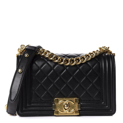 Chanel Lambskin Quilted Small Boy Flap Black 1 of 11