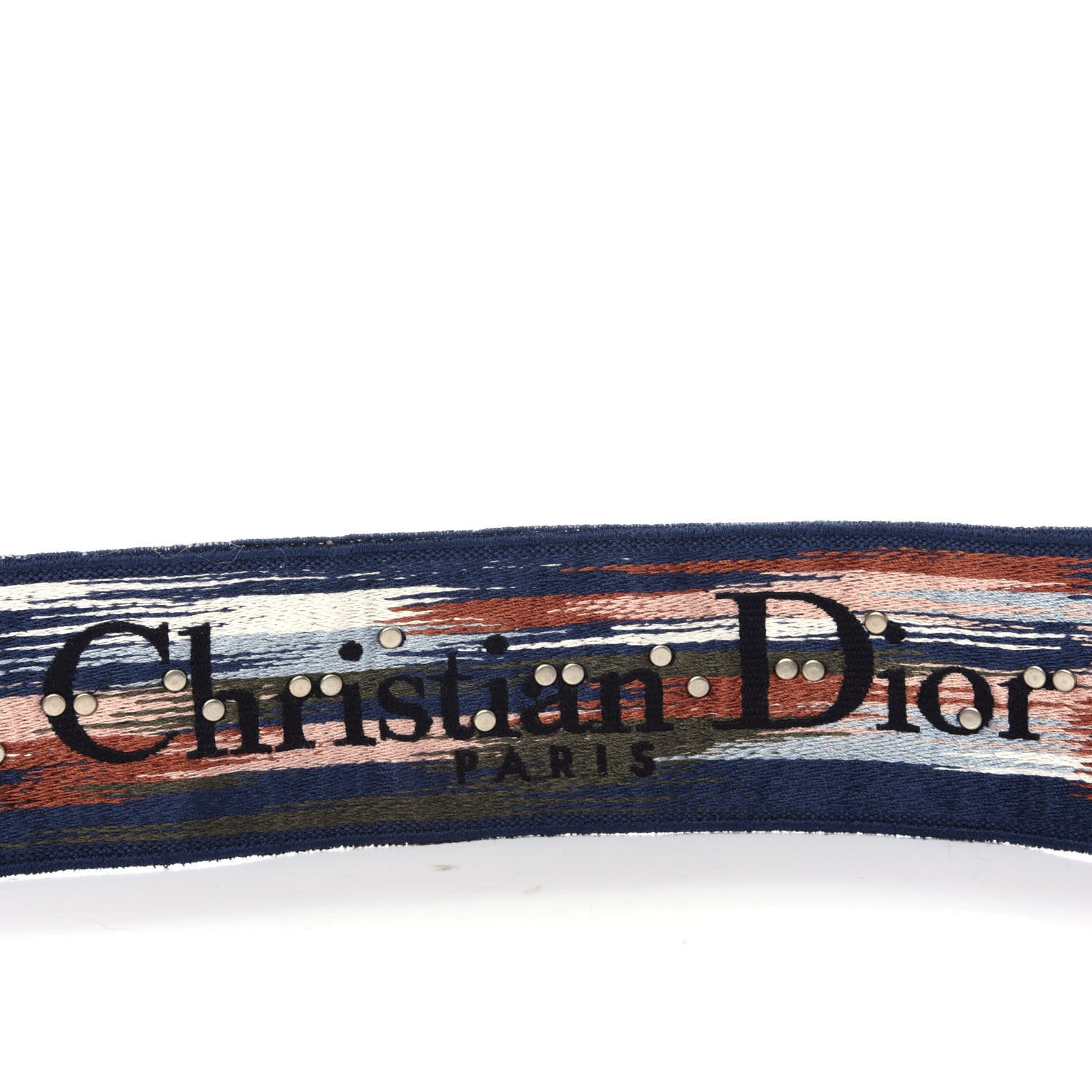 Christian Dior Canvas Embroidered Studded KaleiDiorscopic Shoulder Strap Multicolor 3 of 5