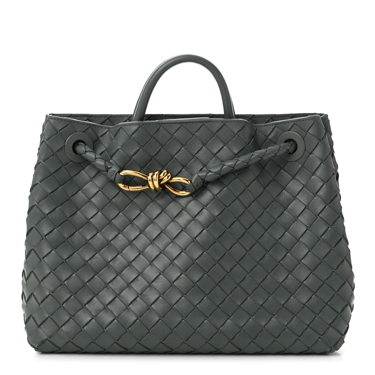 Bottega Veneta Nappa Intrecciato Medium Andiamo Shoulder Bag Slate 1 of 11