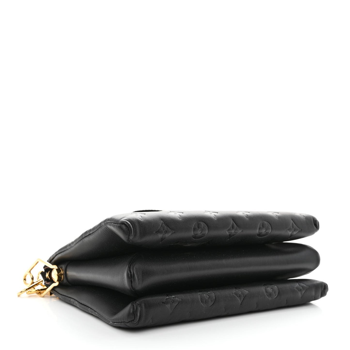 Lambskin Embossed Monogram Coussin PM Black
